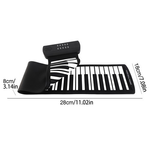Key roll piano silicone - 61,