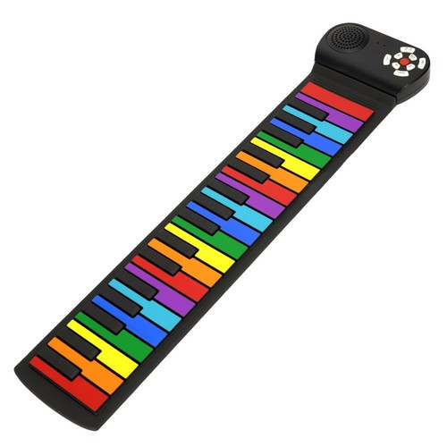 Roll piano keyboard - roll-up,