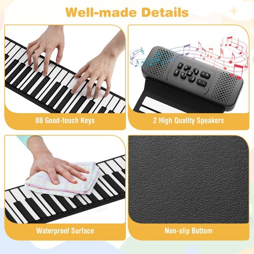 Portable hand roll piano - hand,