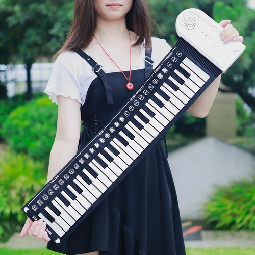 Key roll piano silicone - roll, up